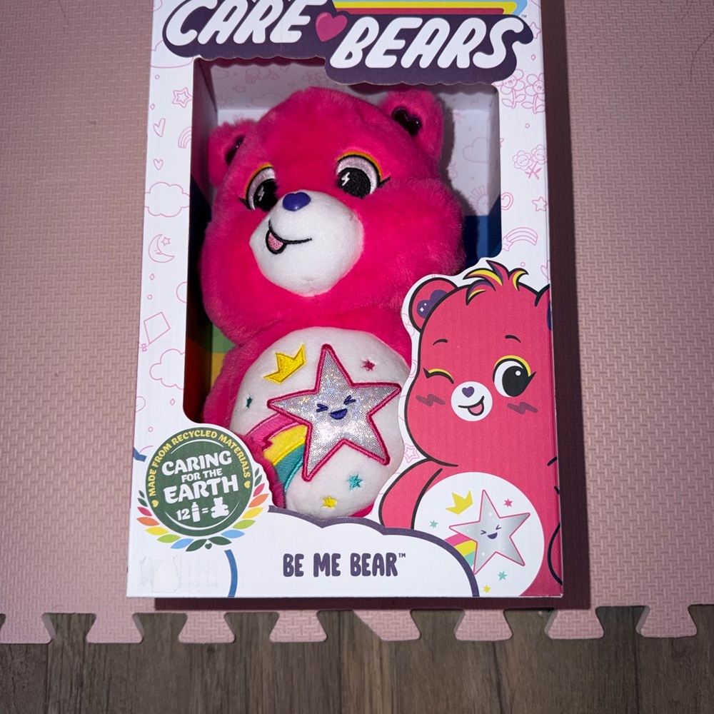 Care Bears Be Me Bear Plush - Hot Pink with Multicolor Star Belly